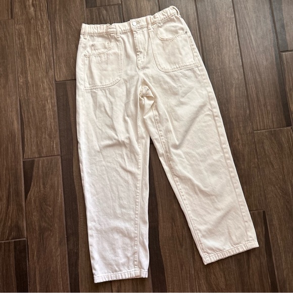 Anthropologie Pilcro Jenna Mid-Rise Relaxed Jeans in White Sz S - Picture 4 of 9